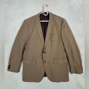 HUGO BOSS MENS BROWN TWEED BLAZER SIZE 42R 2 BUTTON